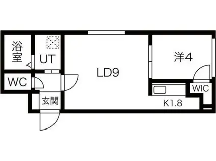 アミティエ(1LDK/3階)の間取り写真