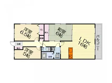 ロイヤルエイトコートI(3LDK/4階)の間取り写真