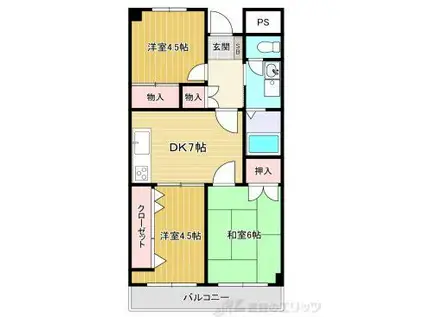 アビタ昭和(3DK/4階)の間取り写真