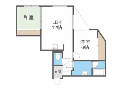 エレクトリシティズィ(2LDK/1階)の間取り写真