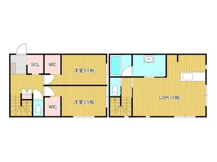 CHASSE COURT (2LDK/1階)の間取り写真