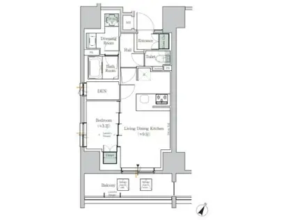 ONE ROOF RESIDENCE TAMACHI(1LDK/6階)の間取り写真