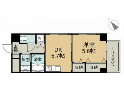 パラッツオハシモトPALAZZOHASHIMOTO 3RD(1DK/5階)の間取り写真