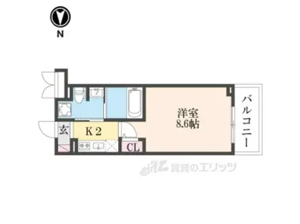 MSマンション長栄寺(1K/4階)の間取り写真