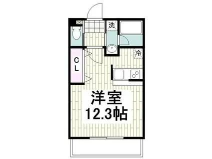 ラブランシェ湘南(ワンルーム/1階)の間取り写真