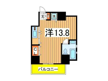 グランドルチェ5(ワンルーム/4階)の間取り写真