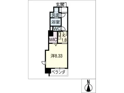 LIFE STAGE 丸の内(1K/6階)の間取り写真