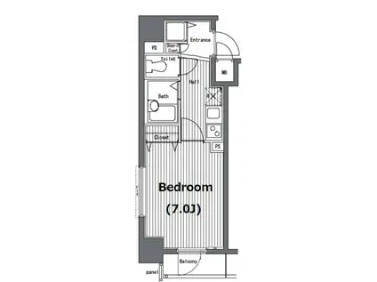 ガラ・グランディ日本橋(1K/9階)の間取り写真