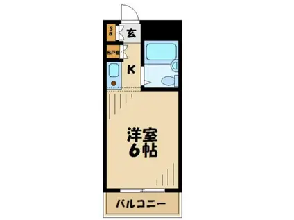 アクシイズ唐木田(1K/2階)の間取り写真