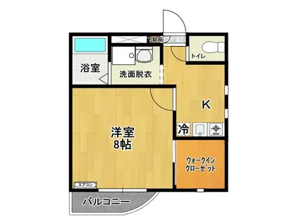 東北新幹線 郡山駅(福島) 徒歩71分 2階建 築28年(1K/2階)の間取り写真