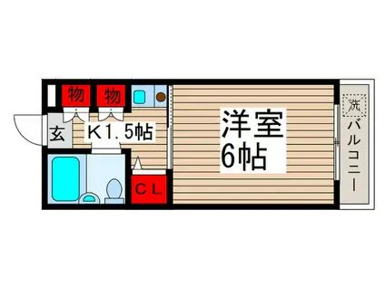 KODAガーデン(1K/3階)の間取り写真