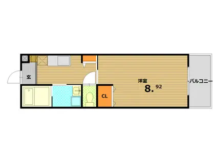 カーサ大塚(1K/1階)の間取り写真
