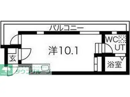 サザンクロス(ワンルーム/3階)の間取り写真