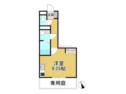 ガナール(ワンルーム/2階)の間取り写真