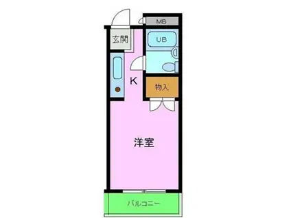 プチメゾン滝谷(ワンルーム/2階)の間取り写真