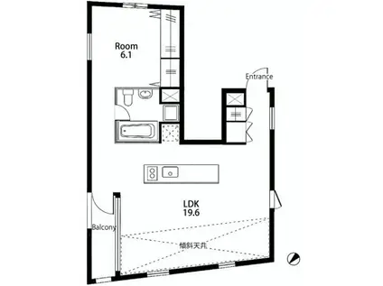 LAPIS(1LDK/6階)の間取り写真