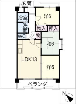 ヴォーグ21(3LDK/1階)の間取り写真