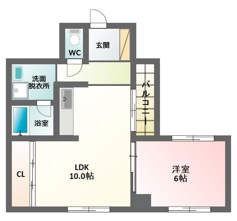 ベルドミール今川(3LDK/3階)の間取り写真
