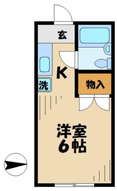 サンハイツクロダ(ワンルーム/1階)の間取り写真