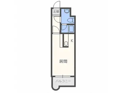 元町ガーデン(1K/3階)の間取り写真
