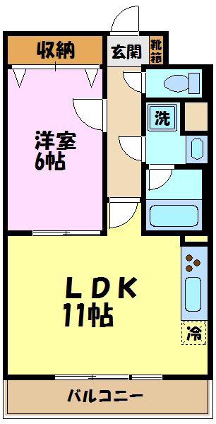 ラフィオレピス(1LDK/3階)の間取り写真
