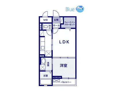 フォレストヒルズ(1LDK/2階)の間取り写真