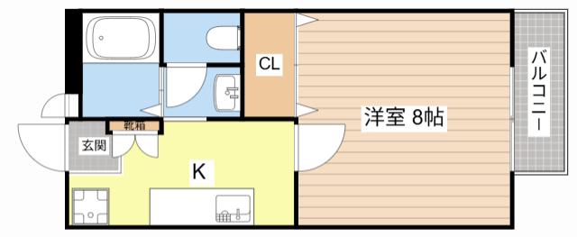 JR両毛線 栃木駅 徒歩34分 2階建 築31年(1K/1階)の間取り写真