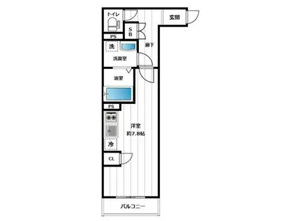 イアース新宿中井(ワンルーム/1階)の間取り写真