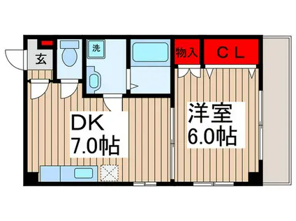 第三金田マンション(1DK/3階)の間取り写真