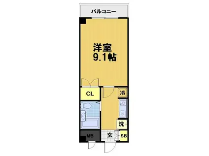 MAISON DE ELINA(1K/3階)の間取り写真
