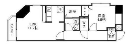 レキシントン・スクエア萩野町(1LDK/3階)の間取り写真