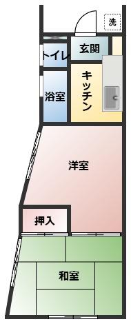 塚田コーポ(2K/2階)の間取り写真
