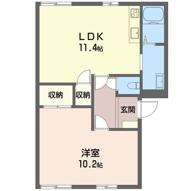 GRANDIEL I(1LDK/1階)の間取り写真