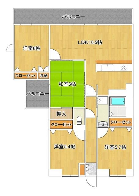 ハウステンボスヒルズIII(4LDK/2階)の間取り写真