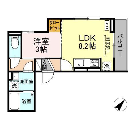 D PAINA 日吉本町I(1LDK/3階)の間取り写真