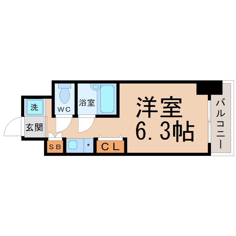 ミスターワシントンビル(1K/2階)の間取り写真