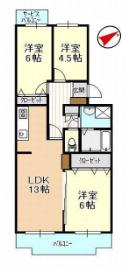 平和ハイツG(3LDK/3階)の間取り写真