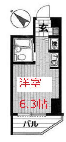 TRUST VALUE 不動前(ワンルーム/9階)の間取り写真