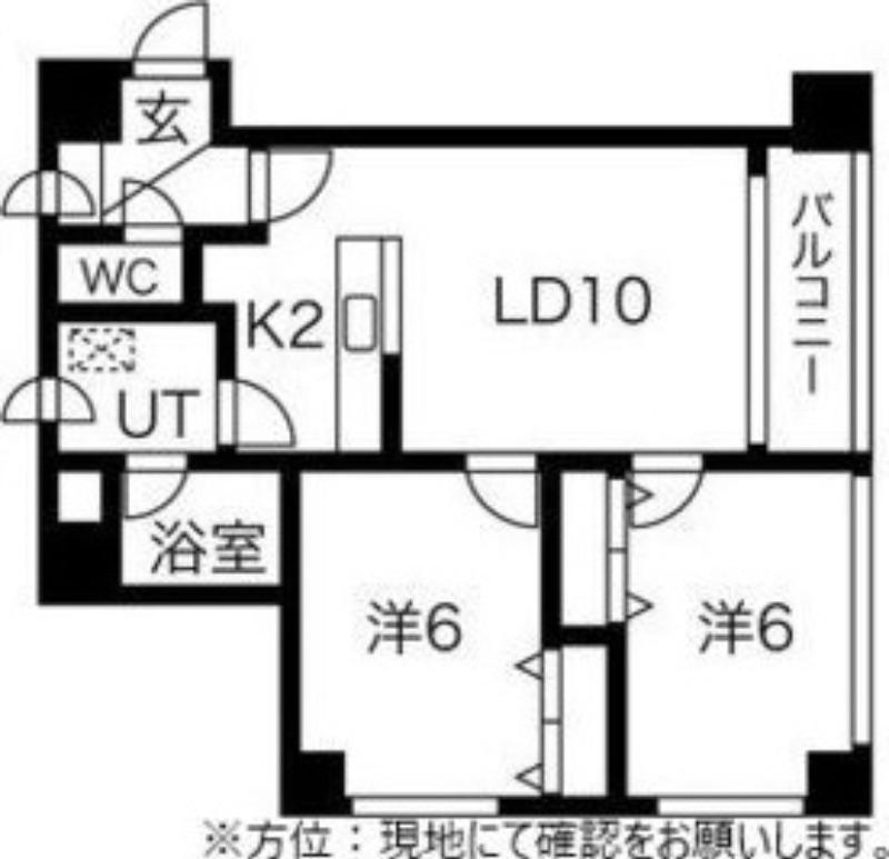 プラザ南伏見(2LDK/4階)の間取り写真