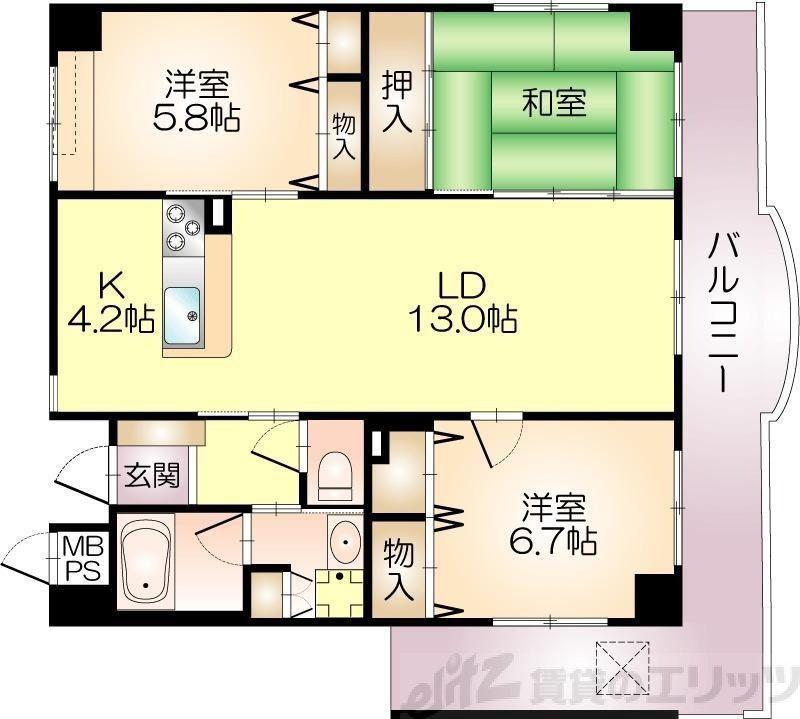 HALE LAULEA(3LDK/3階)の間取り写真