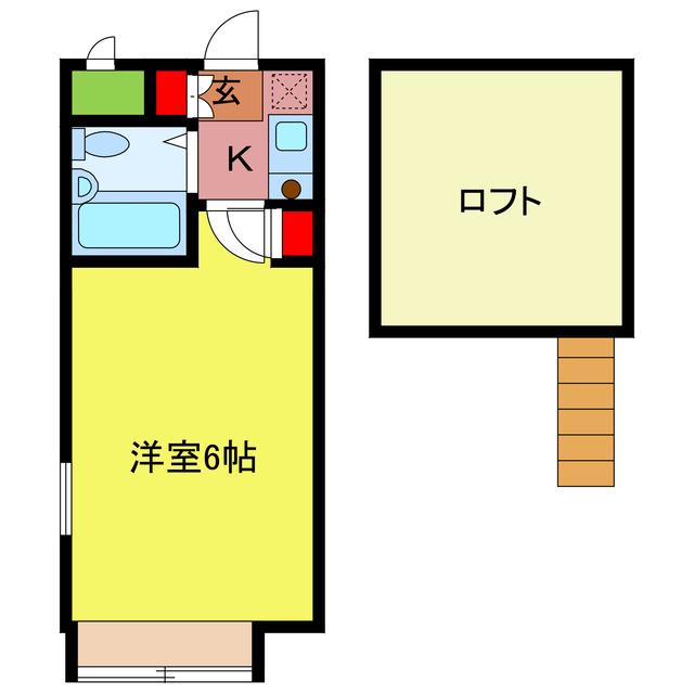 シティパレス上広谷1(1K/1階)の間取り写真