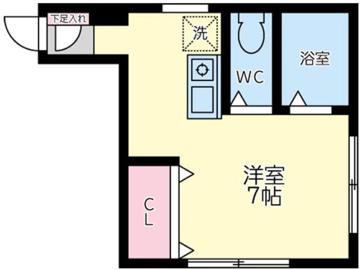 ジャスミン高田馬場(ワンルーム/3階)の間取り写真
