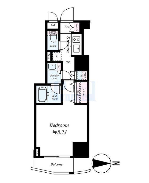 コンシェリア池袋 MASTERS VILLA(1K/13階)の間取り写真