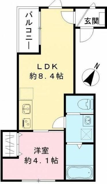 六本木ルガロ(1LDK/3階)の間取り写真