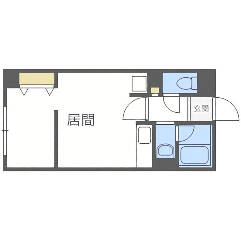 パラッツォS-8(1DK/4階)の間取り写真