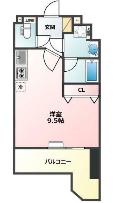 シャルムコート新宿 ステーションパレス(ワンルーム/8階)の間取り写真