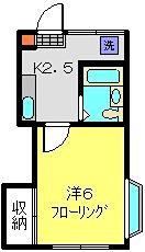 ペアシティ日吉B(1K/1階)の間取り写真