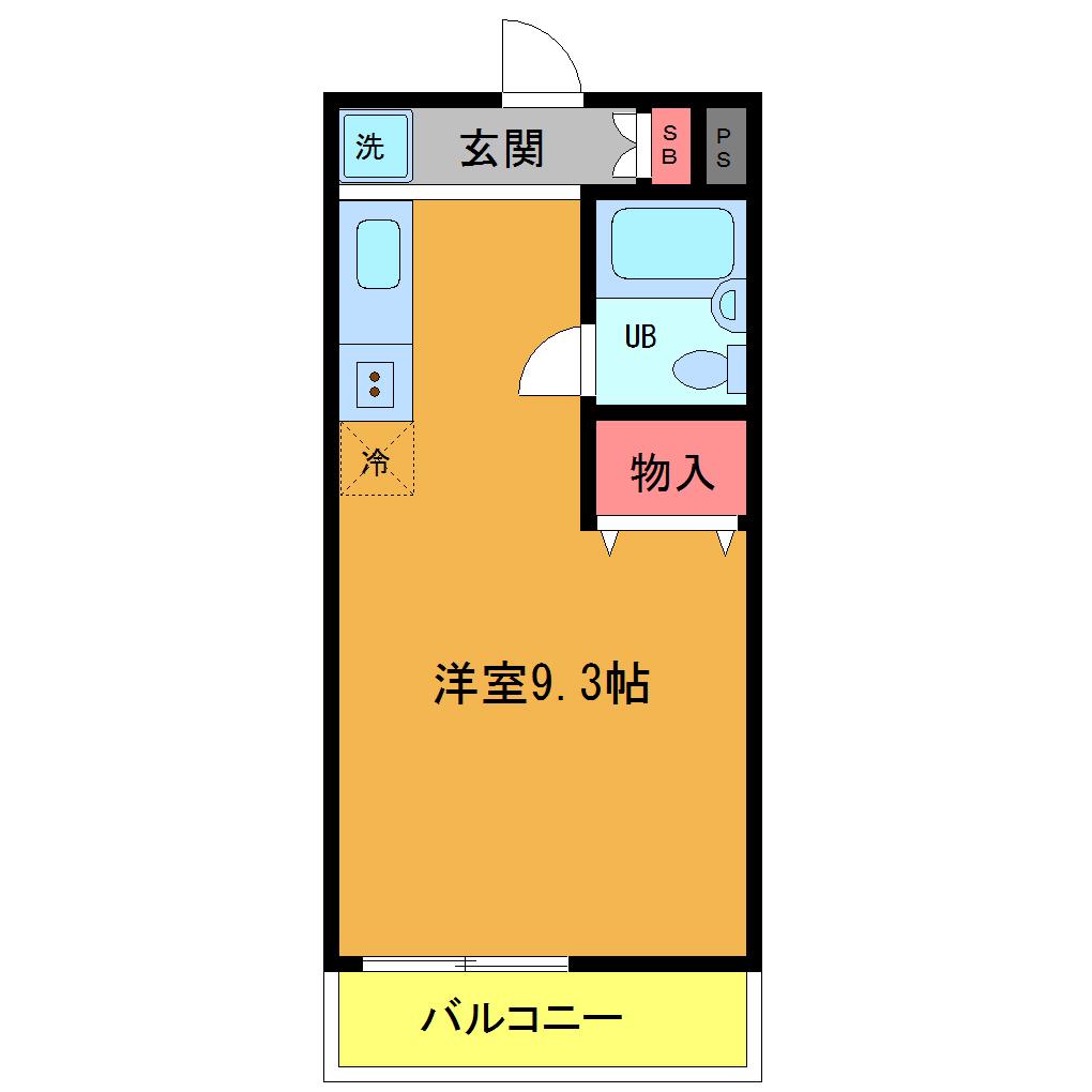 G-1 BLDG.本中山(ワンルーム/2階)の間取り写真