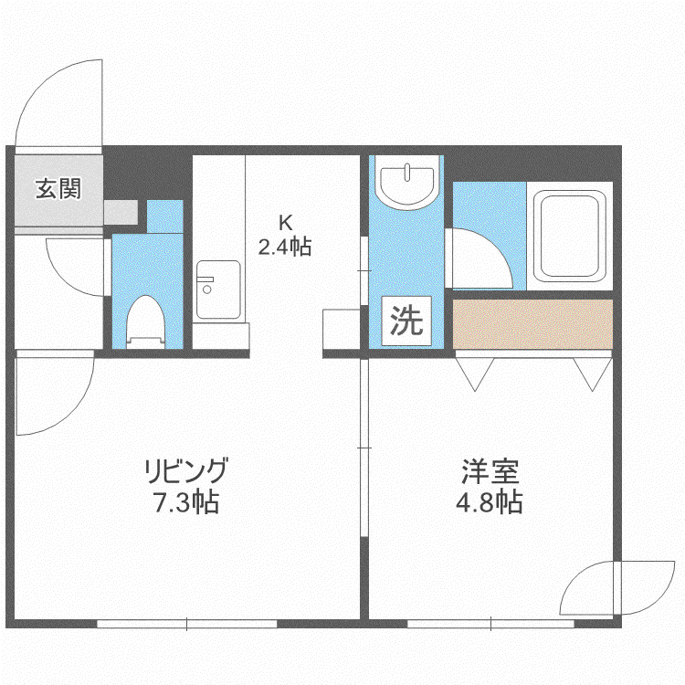 スペランツァマルヤマ(1LDK/1階)の間取り写真