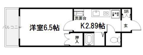 ボンネール葵(1K/4階)の間取り写真